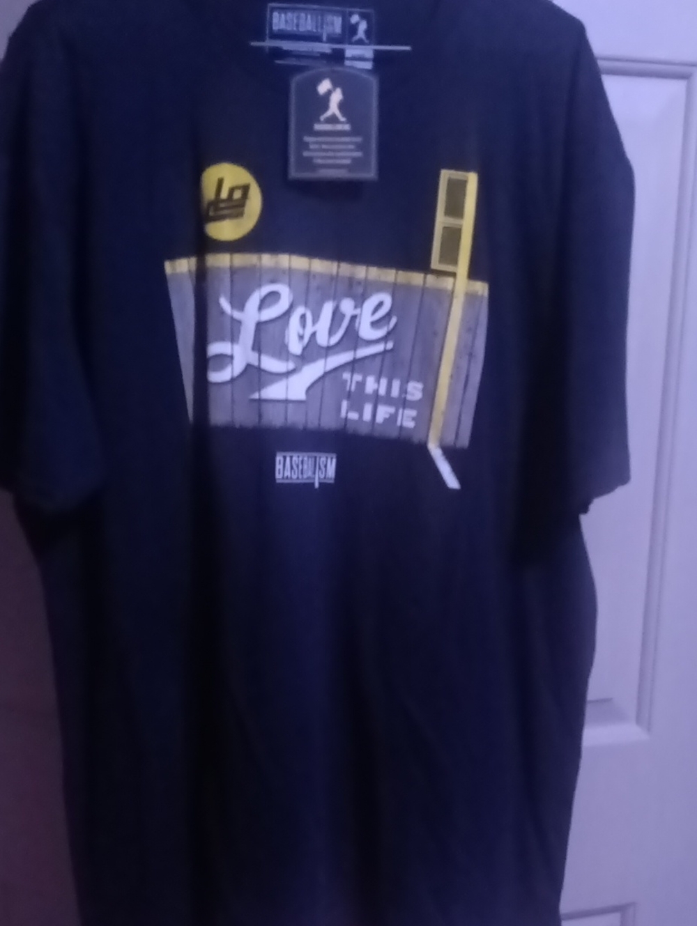 Men's 'Love This Life' Graphic Tee by Baseballism - Black with Yellow Accent